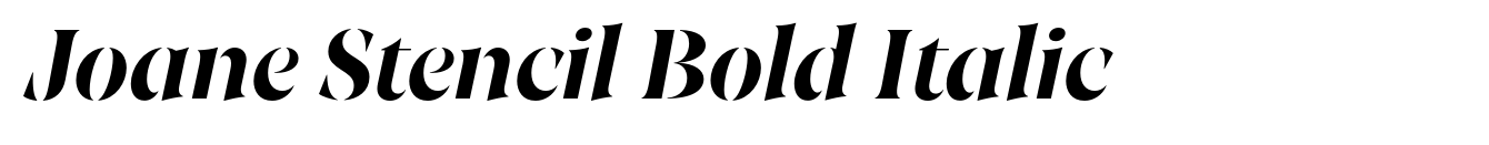 Joane Stencil Bold Italic